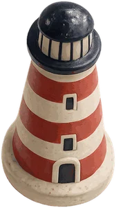 A striped lighthouse from Seaside Post