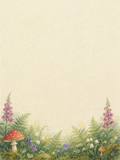 Fairy Glen writing paper with a meadow of little flowers